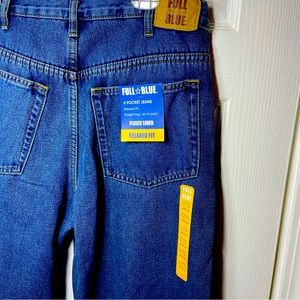 Full Blue 5 Pocket Fleece Lined Men’s Jeans Size 34x32 Relaxed Fit